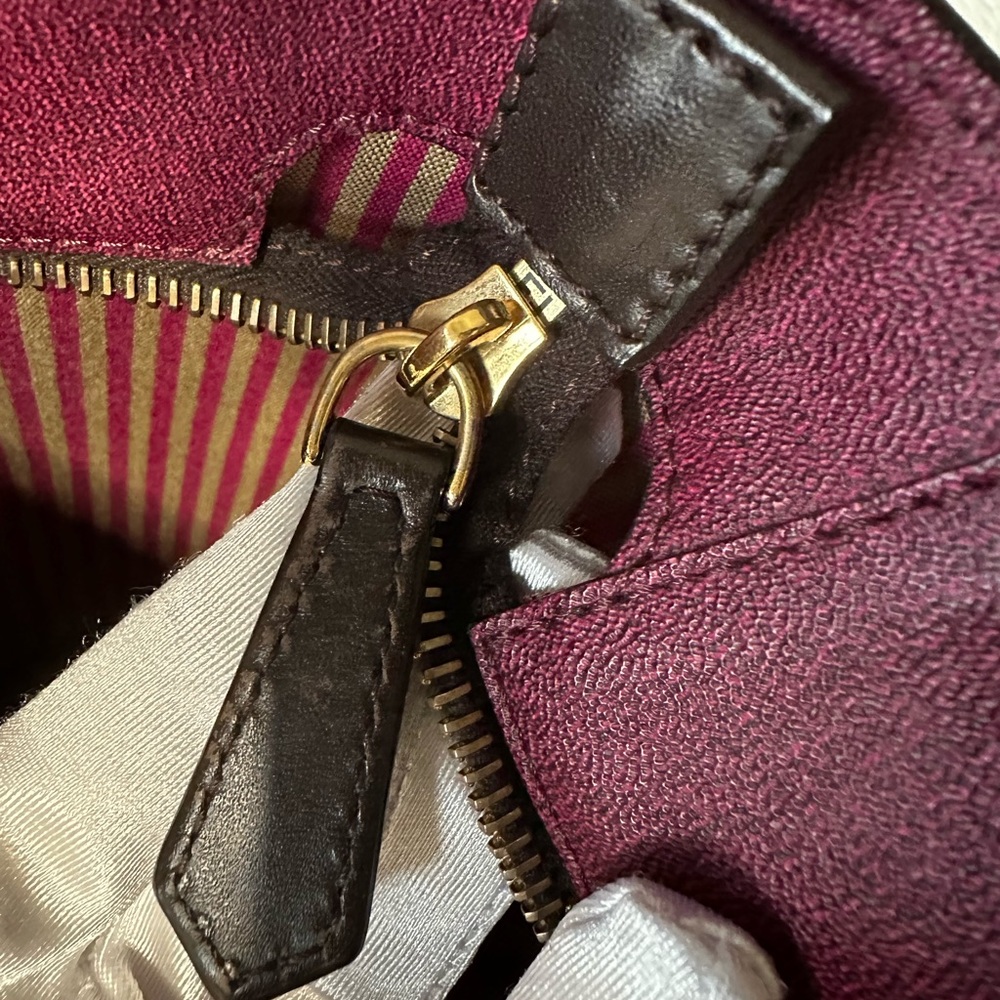 Fendi Zucca Spalmati small role tote tobacco fuchsia - Picture 13 of 17